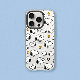 【RHINOSHIELD 犀牛盾】iPhone 15系列 Clear MagSafe兼容 磁吸透明手機殼/Sticker-Snoopy&胡士托(史努比)
