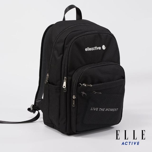 【ELLE ACTIVE】簡約休閒百搭大容量後背包-黑色(EA24M2FB502#99)