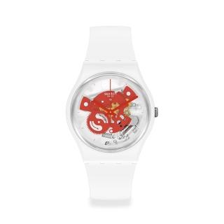 【SWATCH】Gent 原創系列TIME TO RED SMALL 男錶 女錶 手錶 瑞士錶 錶(34mm)