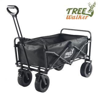 【TreeWalker】多用途可煞車露營摺疊置物手拉車(四輪推車)