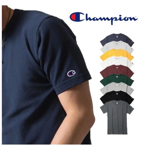 【Champion】買一送一 冠軍 袖口小標logo 素面短袖T恤 6.1oz重磅美規短T 保證正品 (2件組)