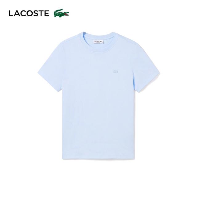 【LACOSTE】女裝-常規版型柔軟平紋短袖T恤(紫藍色)