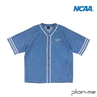 【plain-me】NCAA 牛仔棒球服 NCAA0208-241(男款/女款 共1色 開襟衫 短袖 休閒上衣)