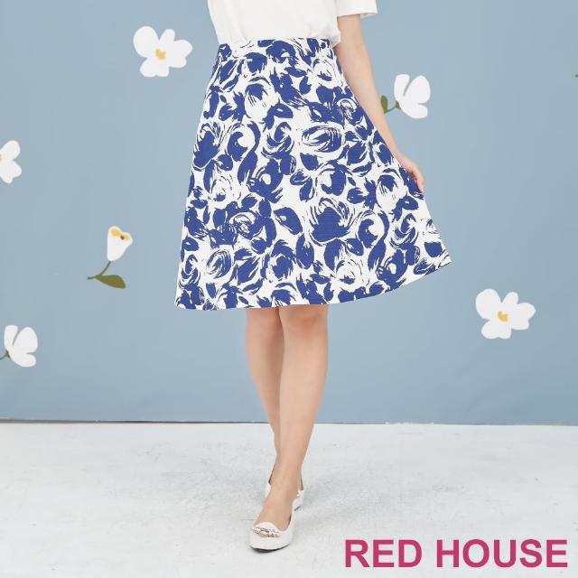 【RED HOUSE 蕾赫斯】亮眼彩繪印花裙(藍色)