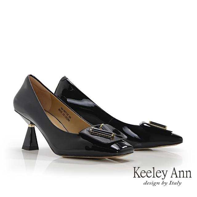 【Keeley Ann】V字漆皮高跟鞋(黑色425647210-Ann系列)