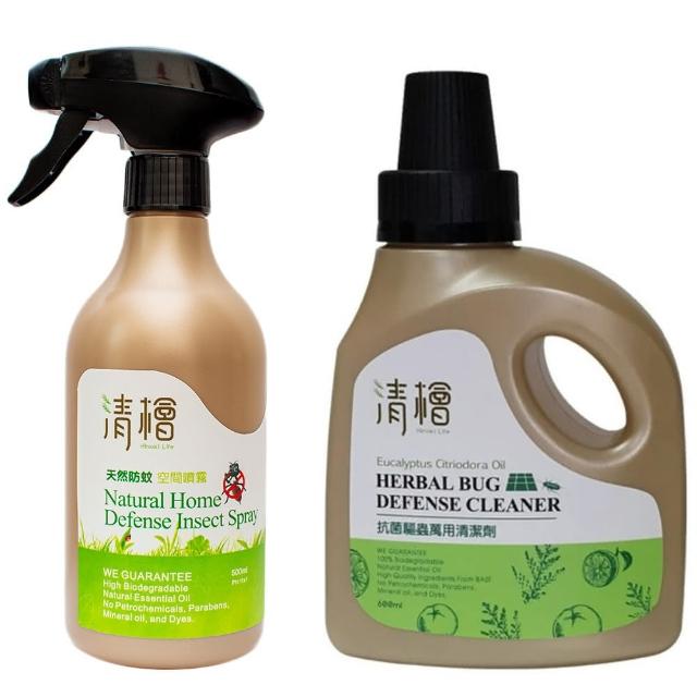 【Hinoki Life 清檜】統新天然防蚊蟲空間噴霧500ml瓶 買就送(抗菌驅蟲萬用清潔劑600ml瓶)