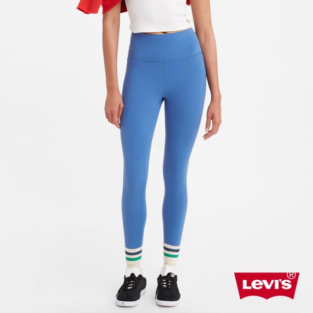 【LEVIS 官方旗艦】Gold Tab金標系列 女款 彈力貼身高腰瑜珈褲 寶藍 熱賣單品 A3754-0001