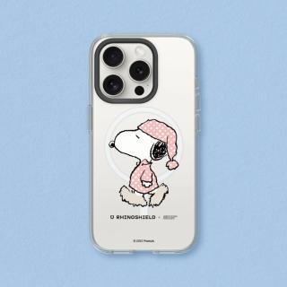 【RHINOSHIELD 犀牛盾】iPhone 15系列 Clear MagSafe兼容 磁吸透明手機殼/Snoopy Go to sleep(史努比)