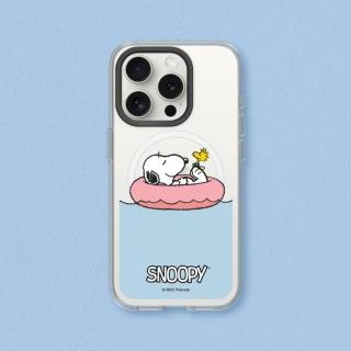 【RHINOSHIELD 犀牛盾】iPhone 15系列 Clear MagSafe兼容 磁吸透明手機殼/史努比-Chill moment(Snoopy)