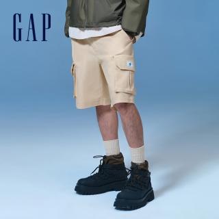 【GAP】男裝 工裝短褲-卡其色(884891)