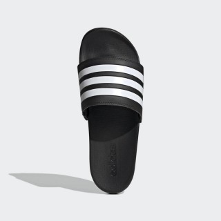 【adidas 愛迪達】ADILETTE COMFORT 男女中性款 運動 拖鞋 黑白(GZ5891)