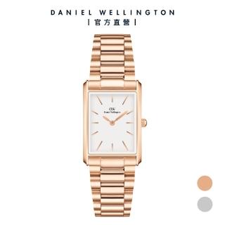 【Daniel Wellington】DW 手錶 Bound 32x22mm 摩登金屬方錶(兩色任選)