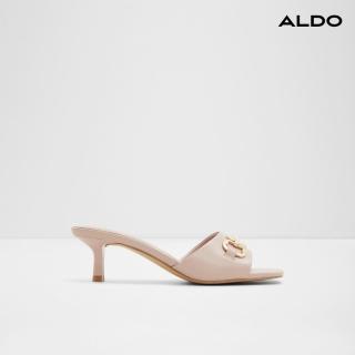 【ALDO】NAIDA-設計感金屬釦涼跟鞋-女鞋(淺粉色)