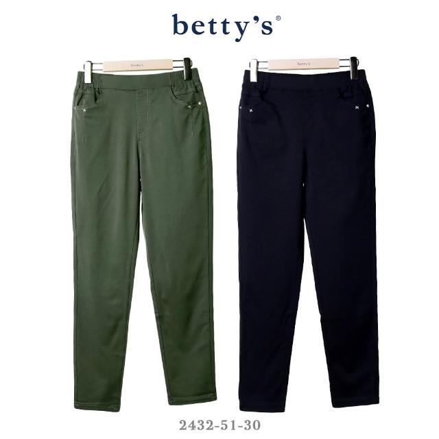 【betty’s 貝蒂思】腰鬆緊顯瘦彈性窄管長褲(共二色)