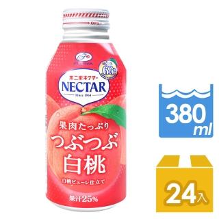 【不二家】NECTAR桃子果粒果汁飲料(380ml x24罐/箱)