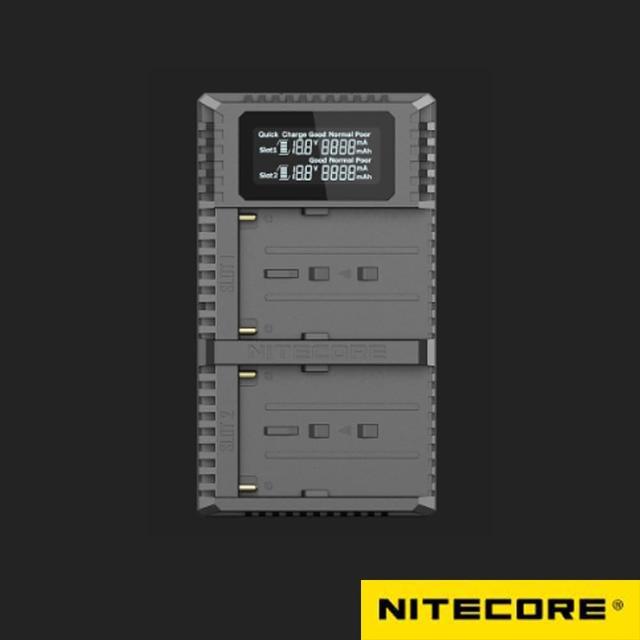 【NITECORE】USN3 PRO 液晶雙槽充電器(NP-FM500H USB行動快充)