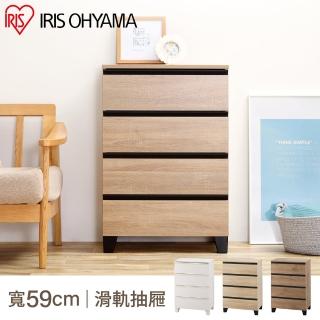 【IRIS】附櫃腳木製收納櫃WCHL-590(收納櫃 收納 櫃子 衣櫃 木質收納櫃)