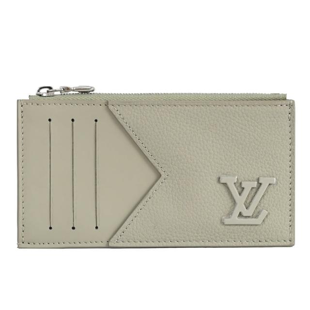 【Louis Vuitton 路易威登】LV M82282 AEROGRAM 品牌LOGO小牛皮信用卡名片零錢包(現貨)