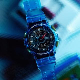【CASIO 卡西歐】G-SHOCK 繽紛半透明手錶(GA-110JT-2A)