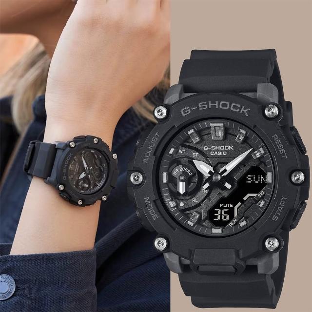 【CASIO 卡西歐】G-SHOCK 中性色戶外時尚手錶-經典黑(GMA-S2200-1A)