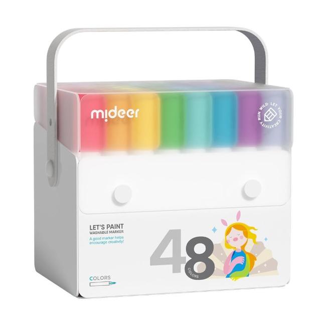 【MiDeer】可洗彩色筆(48色)