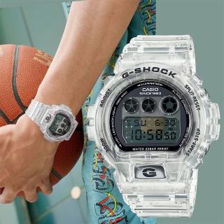 【CASIO 卡西歐】G-SHOCK 40周年透明限量版透視機芯手錶(DW-6940RX-7)