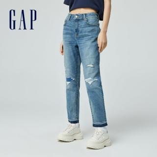 【GAP】女裝 高腰修身牛仔褲-淺藍色(874428)