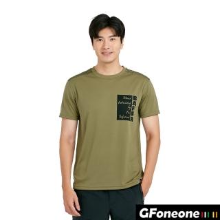 【GFoneone】台灣製造痧痧抗暑T恤 吸濕排汗-仿袋印花-軍綠色(運動T恤)