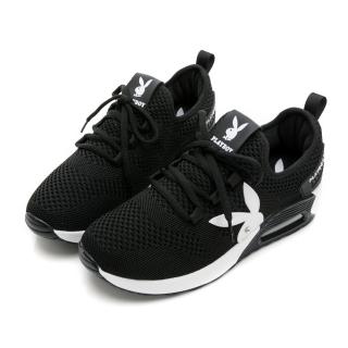 【PLAYBOY】輕量升級 飛織透氣休閒鞋-黑白-Y9238C1