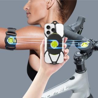 【Bone 蹦克】單車/跑步手機綁接套組二代-磁吸(手機支架 單車配件 跑步配件 運動周邊配件 導航 快速秒拆)