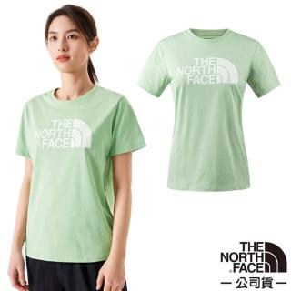 【The North Face】女 FLASHDRY 吸濕透氣排汗短袖圓領T恤.休閒套頭衫(89QU-I0G 晨霧綠)