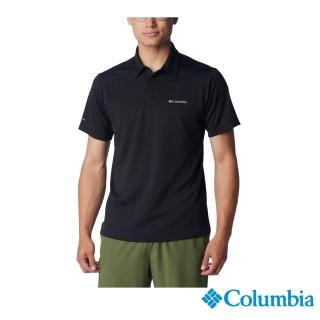 【Columbia 哥倫比亞 官方旗艦】男款-Black Mesa涼感快排短袖POLO衫-黑色(UAO34670BK/IS 明星商品)