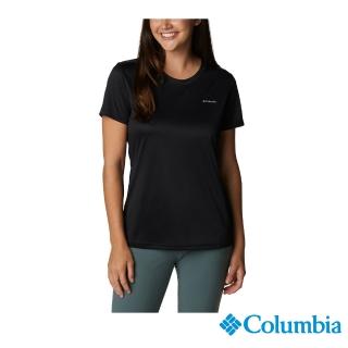 【Columbia 哥倫比亞】女款-Columbia Hike快排短袖上衣-黑色(UAK98050BK/IS)