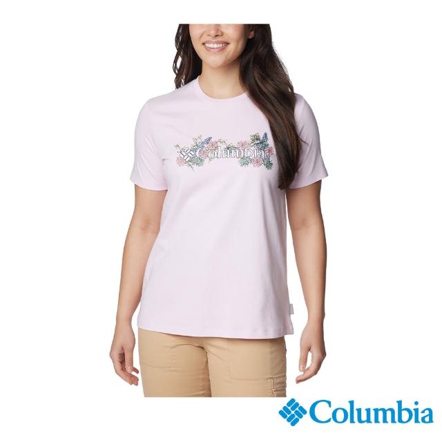 【Columbia 哥倫比亞】女款-Boundless Beauty短袖上衣-粉紅色(UAR57950PK/IS)