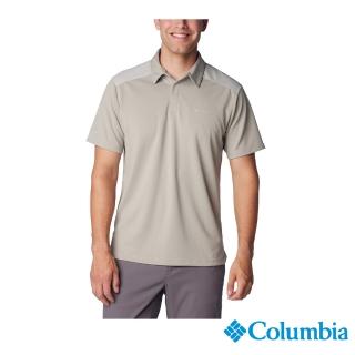 【Columbia 哥倫比亞 官方旗艦】男款-Black Mesa涼感快排短袖POLO衫-礦石灰(UAO34670AT/IS)