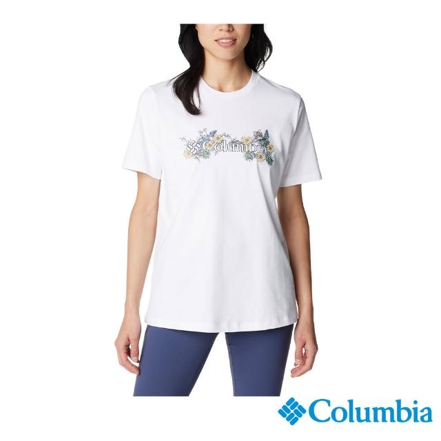 【Columbia 哥倫比亞】女款-Boundless Beauty短袖上衣-白色(UAR57950WT/IS)