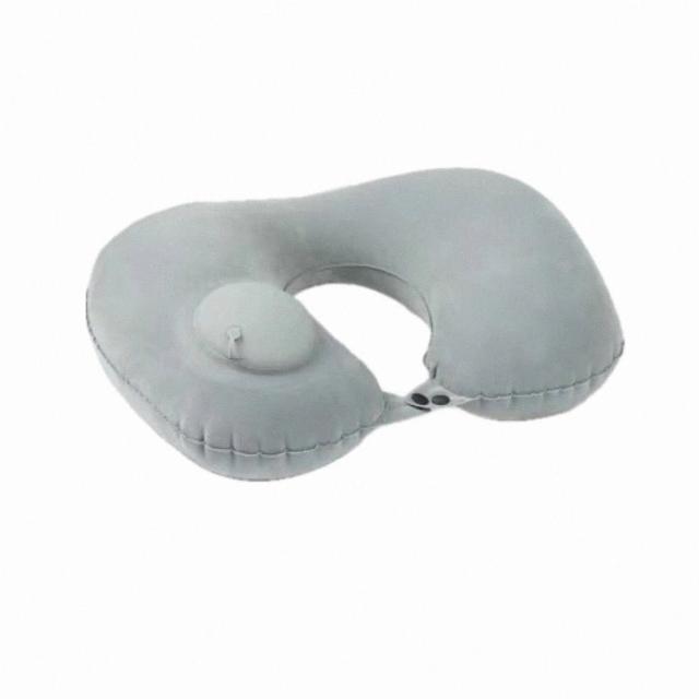 【旅行4件組】U型枕 自動充氣護頸枕 旅行用飛機枕 脖枕(U型枕 護頸枕 充氣枕 旅行用品)