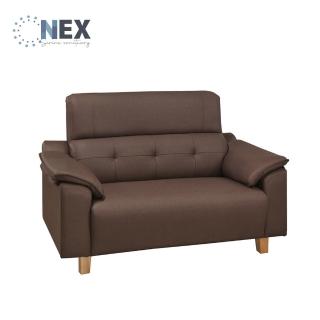 【NEX】伊登 雙人座/兩人座 耐抓皮咖啡色沙發(皮沙發/沙發/雙人座)
