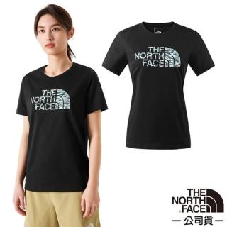 【The North Face】女 FLASHDRY 吸濕透氣排汗短袖圓領T恤.休閒套頭衫.運動上衣(88GZ-JK3 宇宙黑)
