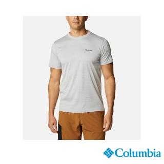【Columbia 哥倫比亞】男款-Zero Rules涼感快排短袖上衣-花灰色(UAE60840HG/IS)