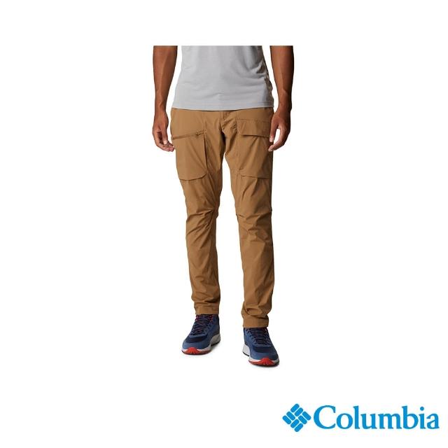 【Columbia 哥倫比亞 官方旗艦】男款-Maxtrail防潑彈性長褲-棕褐(UAE59880TN/IS)