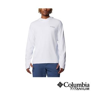 【Columbia 哥倫比亞】男款-鈦Summit Valley超防曬UPF50快排長袖連帽上衣-白色(UAE99930WT/IS 明星商品)