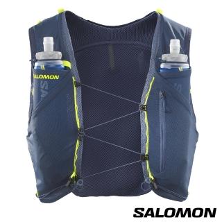 【salomon官方直營】ADV SKIN 5 水袋背包組(白令藍/火石灰)