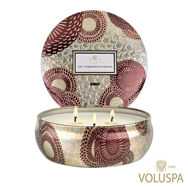 【VOLUSPA】美國Voluspa 日式庭園系列 黃金香囊&檜木 香氛蠟燭 12oz