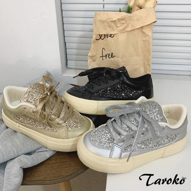 【Taroko】韓版流行圓頭綁帶平底休閒鞋(3色可選)