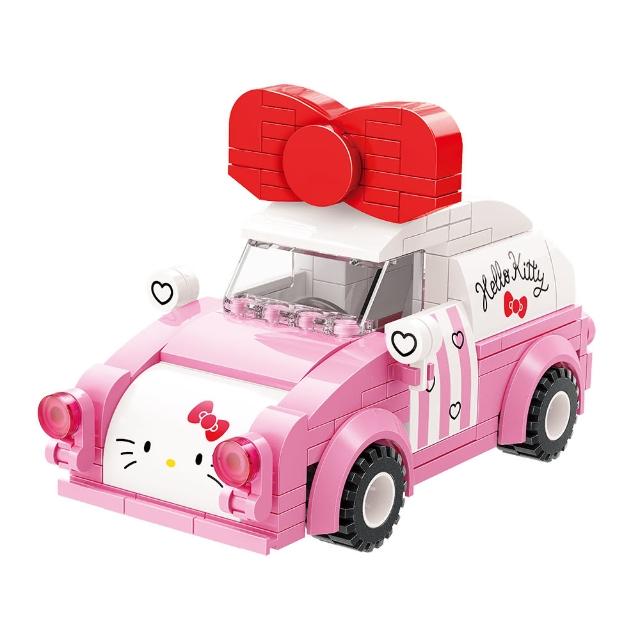 【Qman 啟蒙積木】三麗鷗 Hello Kitty 迷你車(DIY)
