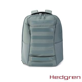 【Hedgren】COMBY SS系列 RFID防盜 L Size 15.6吋 雙格層 附雨套 後背包(灰綠)