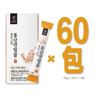 【紅蔘蜜】韓國6年根高麗蔘精蜂蜜飲(10g x 10入 x 6盒)