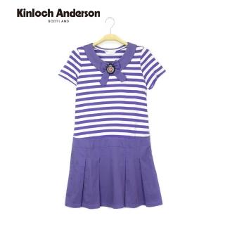【Kinloch Anderson】俏麗條紋圓領連身洋裝連身裙 金安德森女裝(KA0457001)