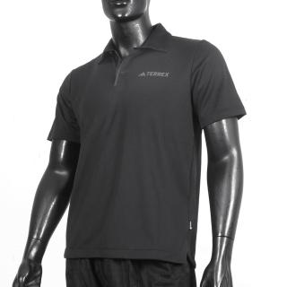 【adidas 愛迪達】Basic Polo 男 POLO衫 短袖 上衣 戶外 運動 訓練 休閒 吸濕排汗 黑(IS0300)